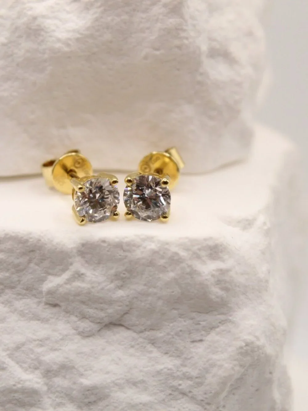 Classic Solitaire Stud Earrings